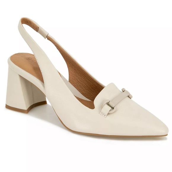 gentle souls Shoes - NWT Gentle Souls Ivory Stone Dionne Slingback Pointed Toe Pump Heels 8.5